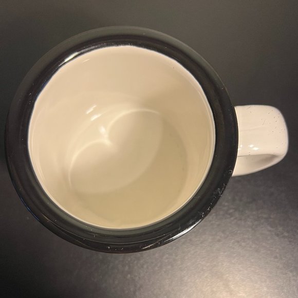 White Stoneware Camping Style Mug  with Black Speckles - Picture 4 of 5